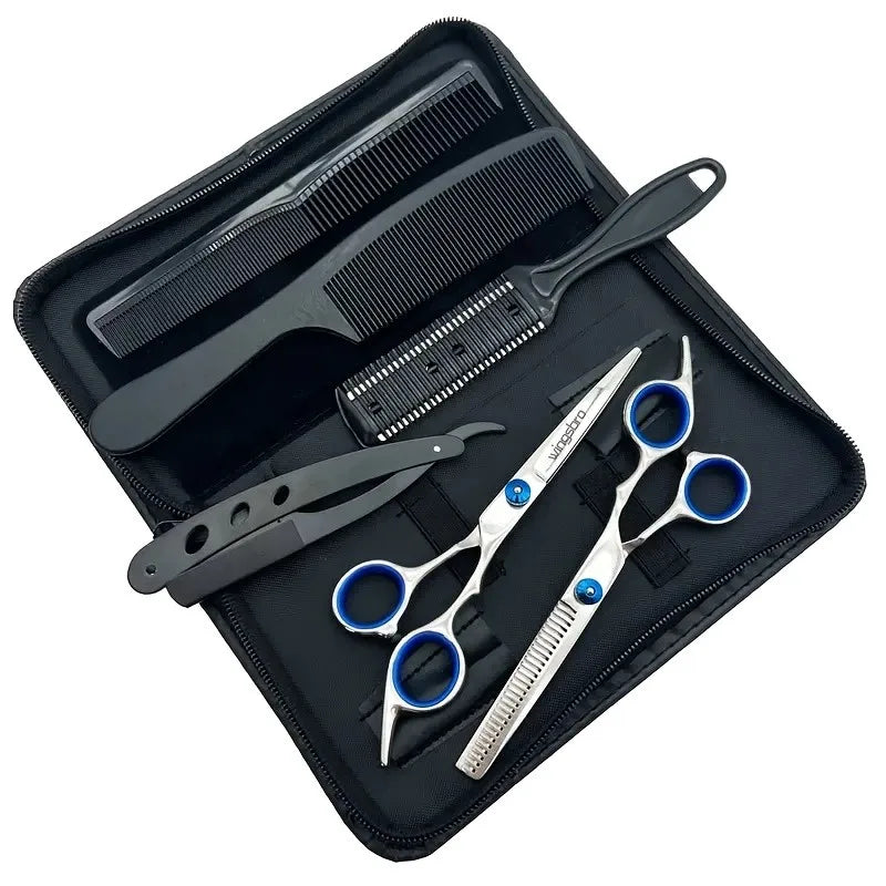Kit de tijeras de peluquería de 6 pulgadas: tijeras profesionales de entresacar