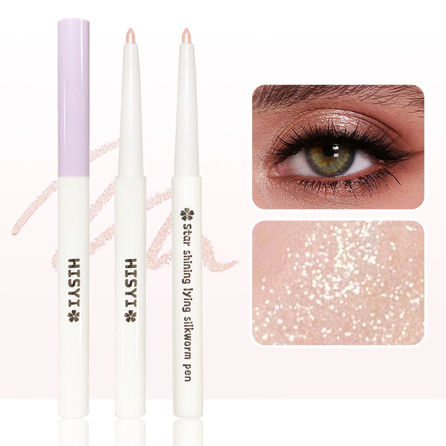 ✨👁️ HISYI 2-in-1 Lying Silkworm Effect Eyeliner - Waterproof 3D Liquid Eyeliner & Highlighter