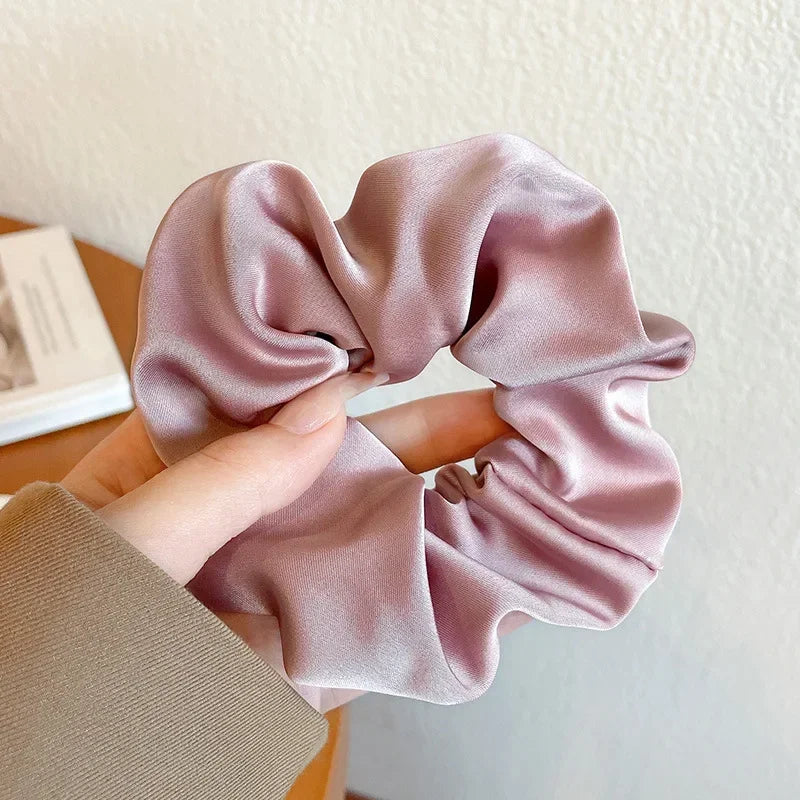 Diadema de satén estilo francés: elegante accesorio para el cabello de gasa lisa para coleta o moño.