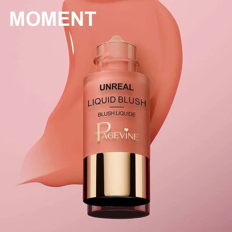 💗 Rubor líquido de larga duración: ligero, natural y fácil de aplicar.