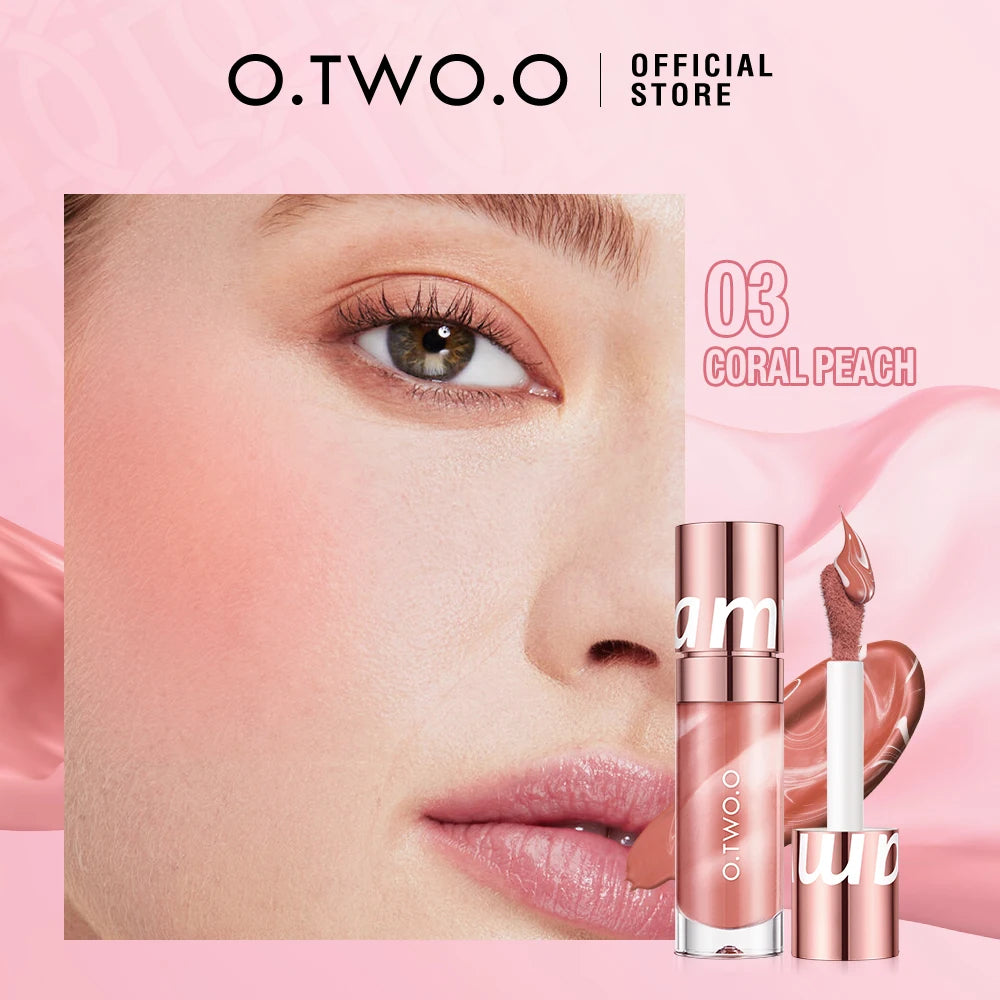 💗 Rubor líquido O.TWO.O: mate sedoso, alta pigmentación y efecto natural