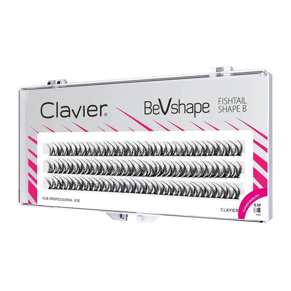 Pestañas postizas BeVShape Cluster – Rizo B, efecto natural y sedoso (10D)