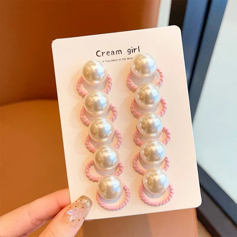 Paquete de 10 gomas para el pelo para niña: diseños de corazón, estrella y bonitos
