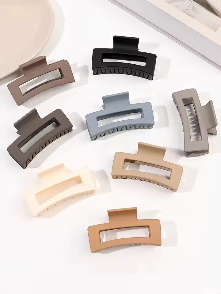 🧷 Pack de 12 clips rectangulares esmerilados: estilo simple y moderno