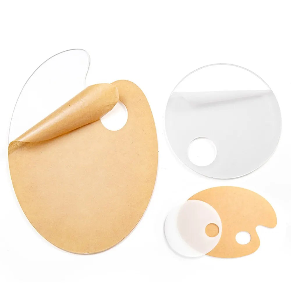 Paleta de maquillaje acrílica transparente - Con espátula mezcladora