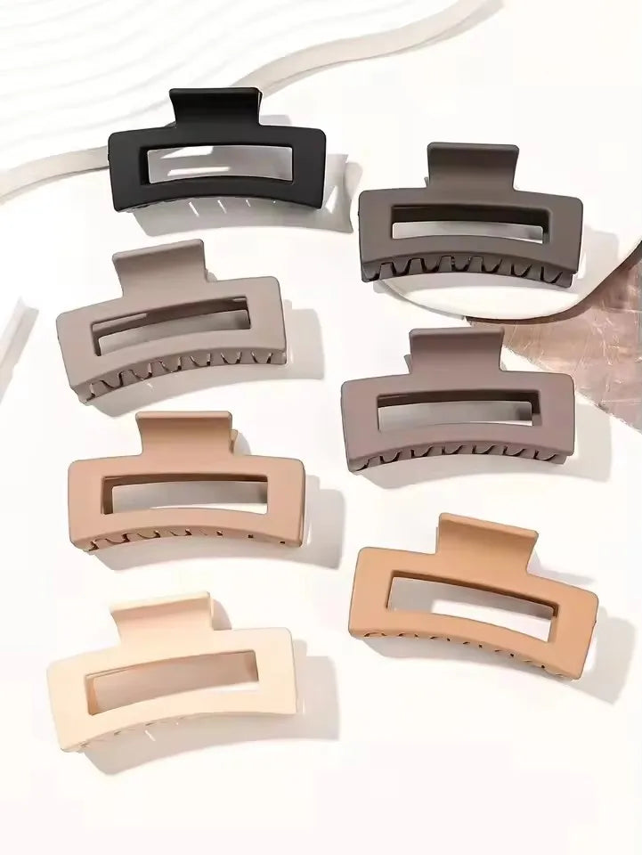 🧷 Pack de 12 clips rectangulares esmerilados: estilo simple y moderno
