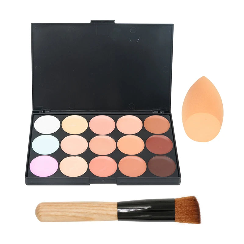 Palette correctrice 15 couleurs – Anticernes, contour, fond de teint & correcteur