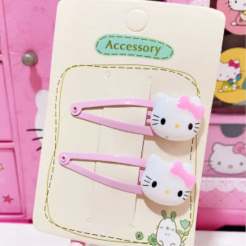 Dúo de pasadores Kawaii de Hello Kitty: accesorios adorables para niñas