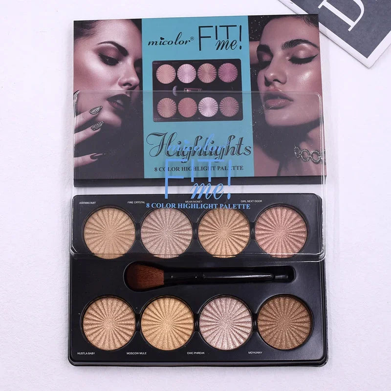 Palette Teint 12 Couleurs Mat – Fond de Teint & Contouring Waterproof Longue Tenue