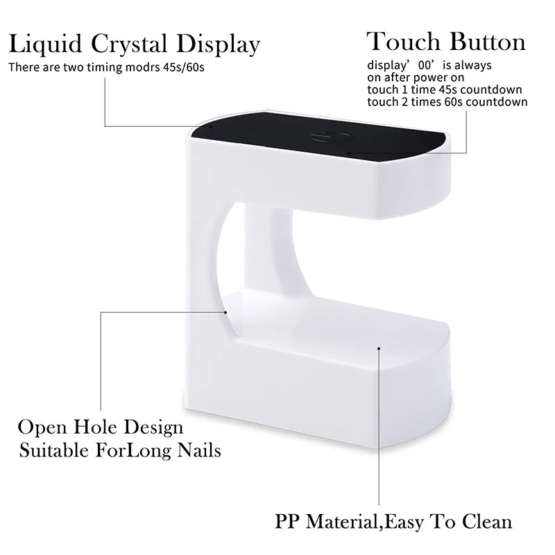 Mini lámpara UV para uñas con 6 LED: compacta e ideal para viajes