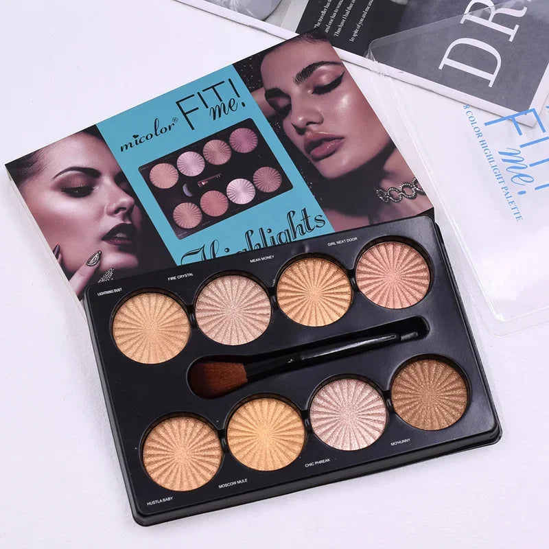 Palette Teint 12 Couleurs Mat – Fond de Teint & Contouring Waterproof Longue Tenue