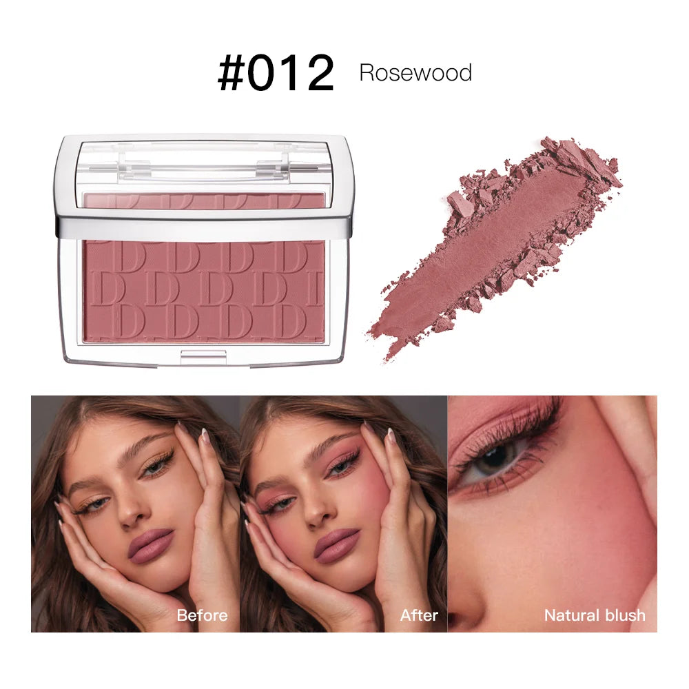 🌸 3D Embossed Blush Palette – Pink & Brown Shades, Natural Healthy Glow Effect