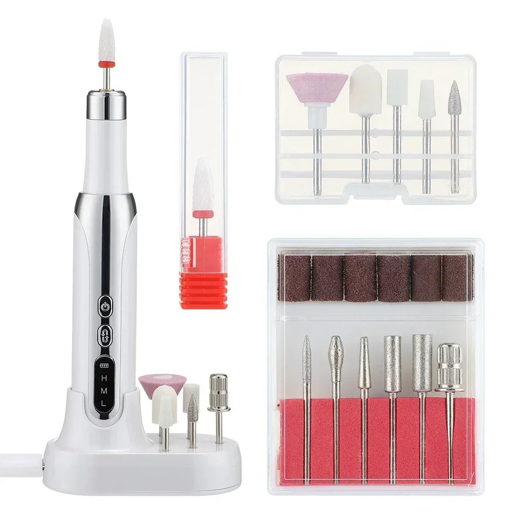 ⚙️ Kit de taladro eléctrico para uñas: manicura y pedicura profesional