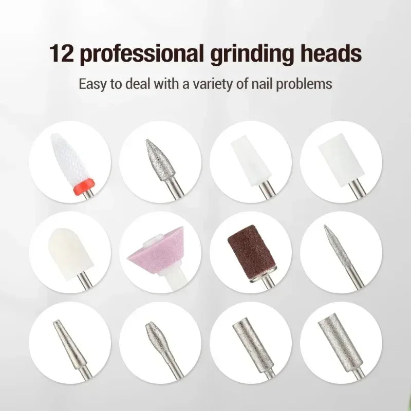⚙️ Kit de taladro eléctrico para uñas: manicura y pedicura profesional