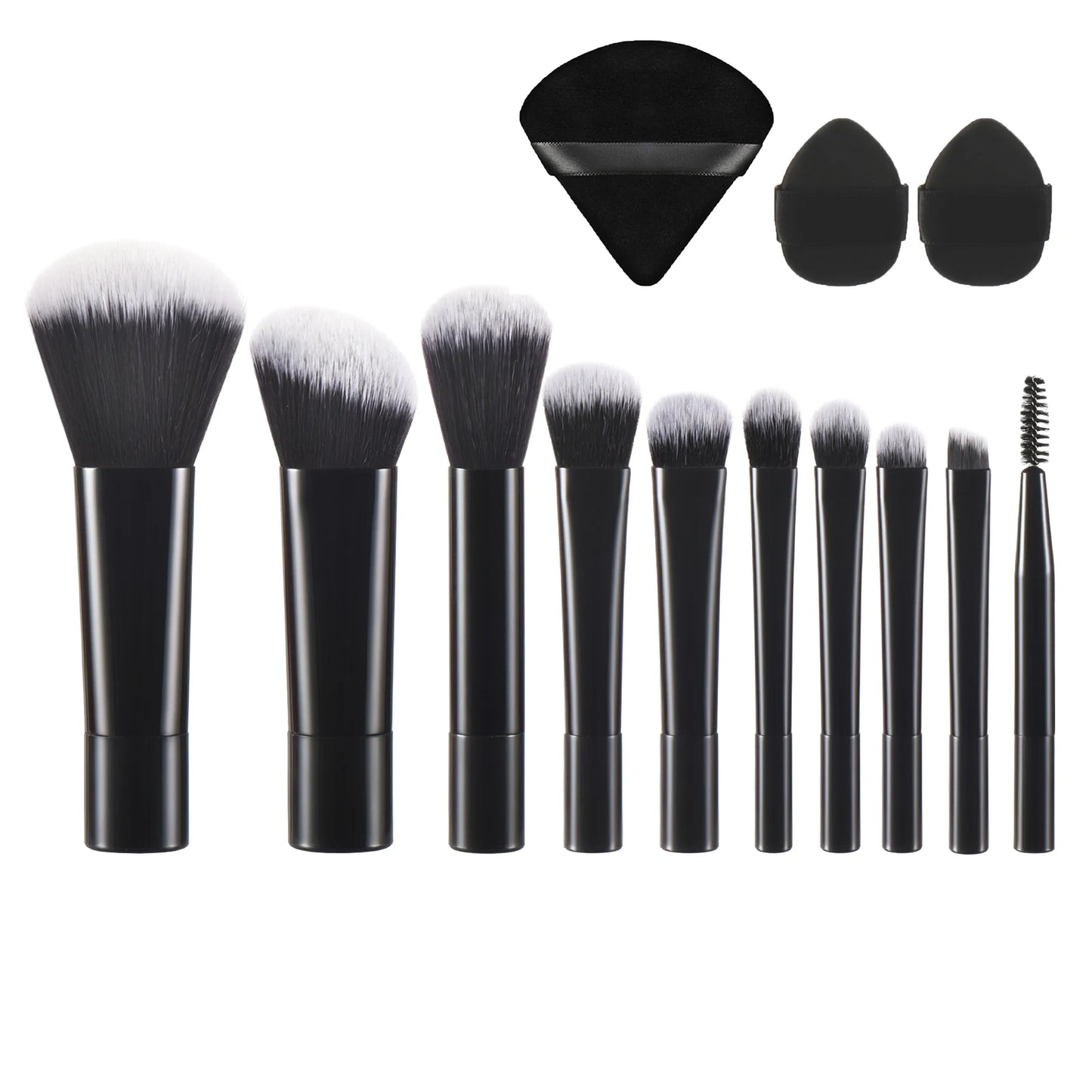 💗 Mini juego de brochas de maquillaje rosa – Tamaño de viaje