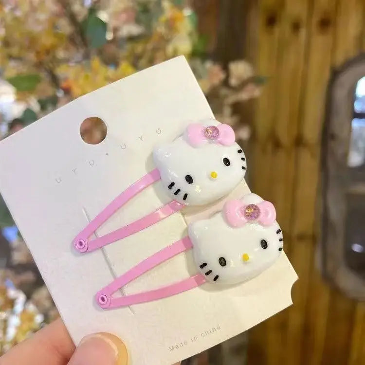 Dúo de pasadores Kawaii de Hello Kitty: accesorios adorables para niñas