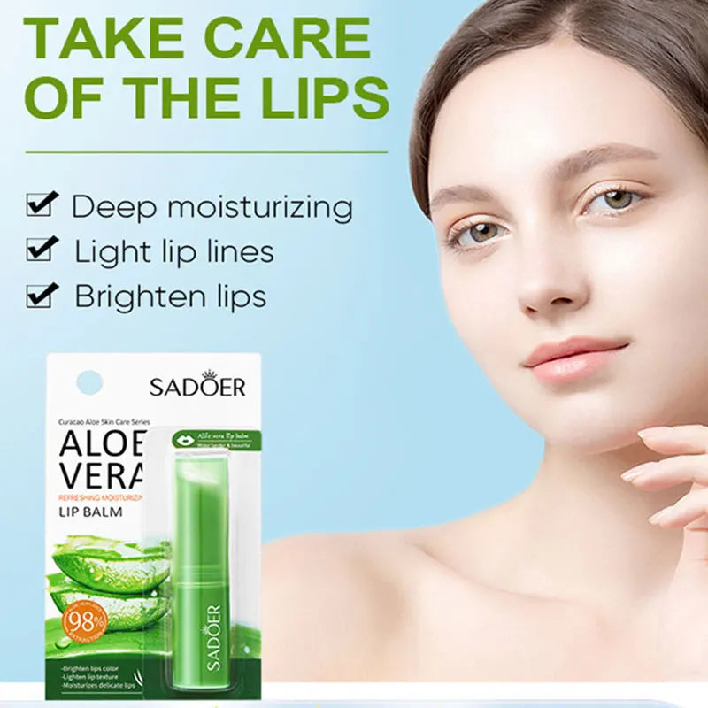 Bálsamo labial de aloe vera SADOER: nutritivo, hidratante y reparador