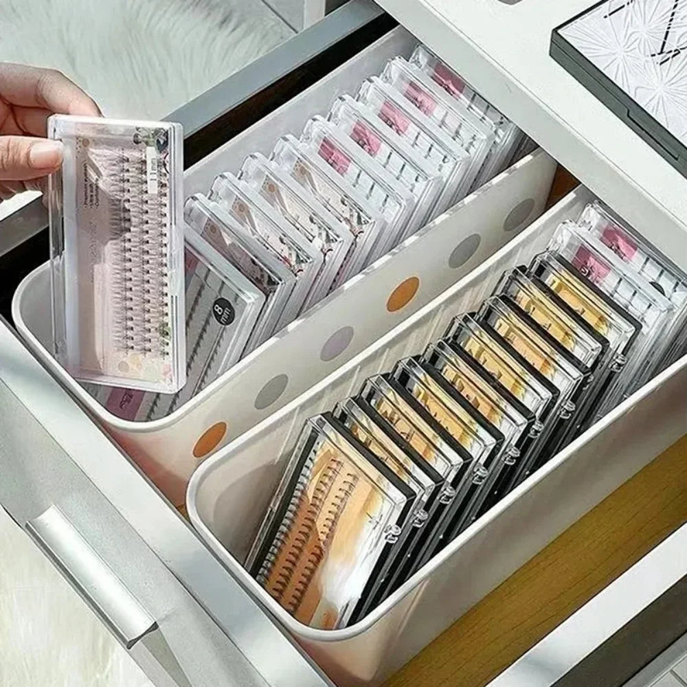 Caja organizadora profesional para extensiones de pestañas: compacta y portátil
