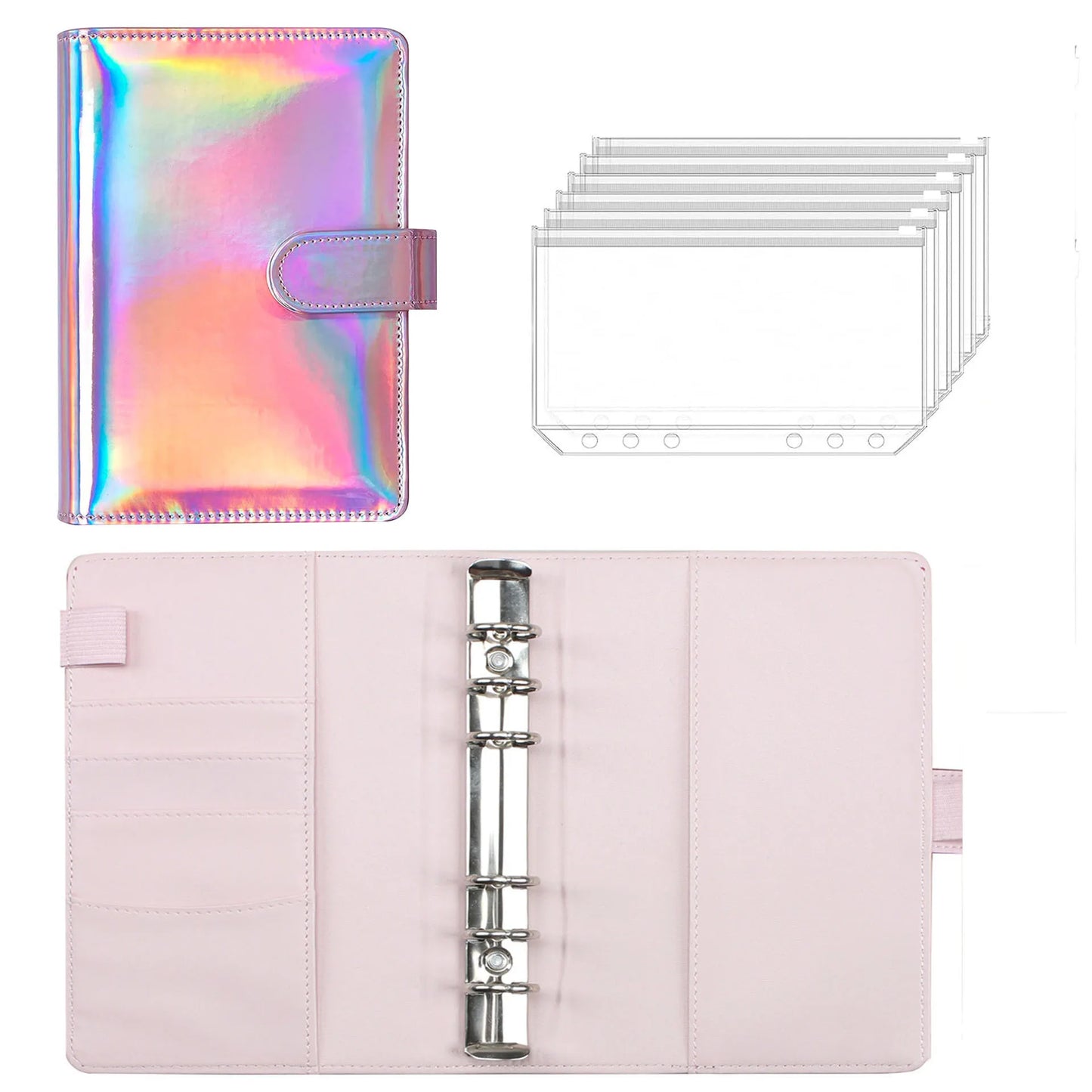 đ° Classeur Budget A6 Holographique â Pochette ZippĂ©e pour Ăpargne & Organisation