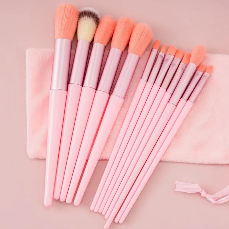 💖 Set de brochas de maquillaje: base, polvos, sombras de ojos y difuminador