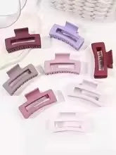 🧷 Pack de 12 clips rectangulares esmerilados: estilo simple y moderno
