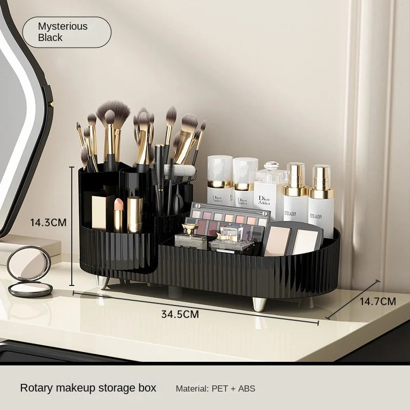 Organizador de maquillaje giratorio de 360°: elegante y listo para usar