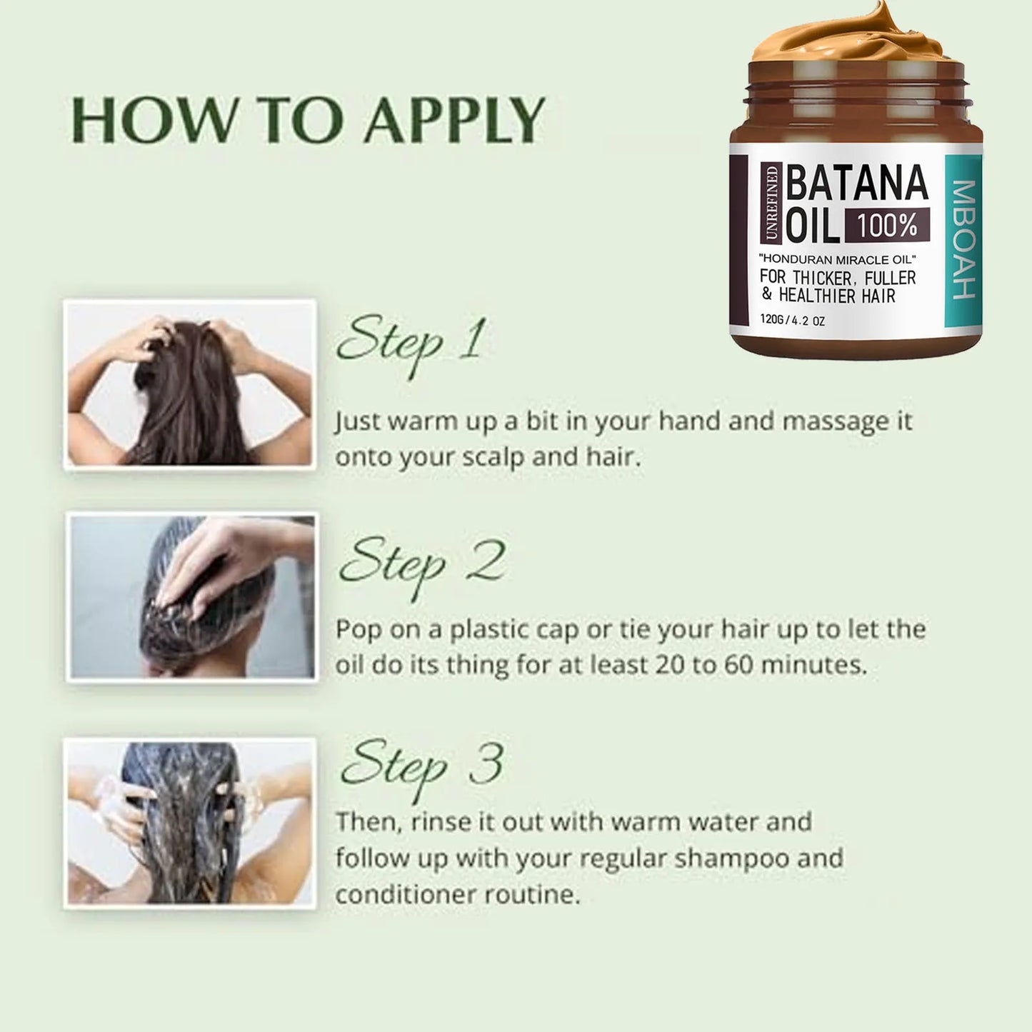 Aceite de Batana 100% Puro de Honduras – Tratamiento Nutritivo para un Cabello Más Grueso y Sedoso