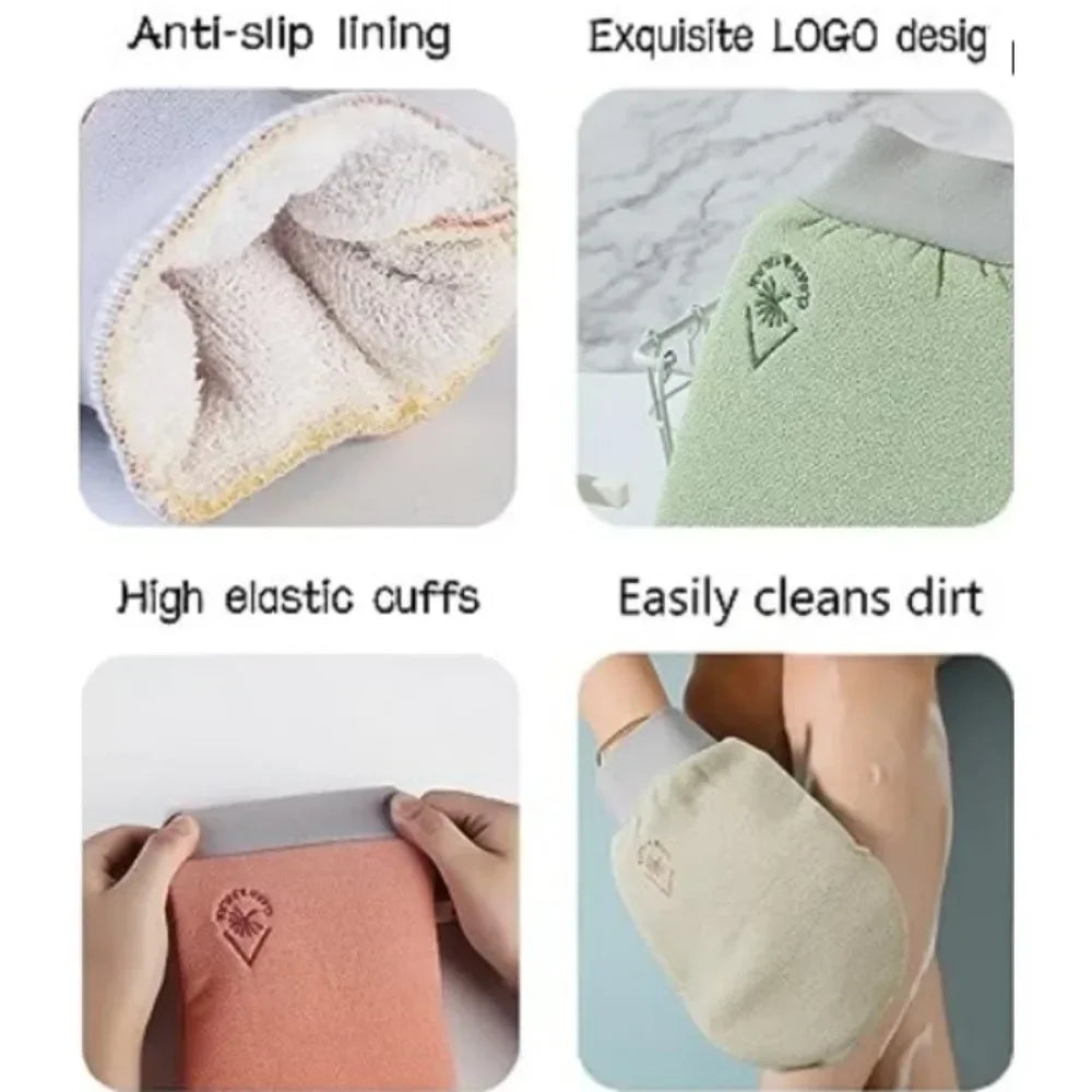 Guantes de baño exfoliantes – Limpieza y masaje de spa