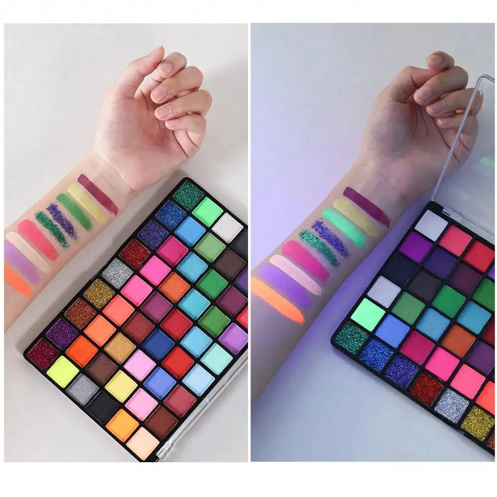 🎨👩🎨 Artistic Makeup Palette 54 Colors – Water-Based Face Shadows & Eyeliner