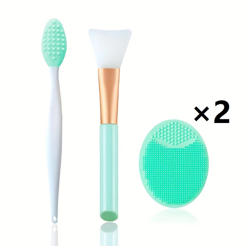 🧴 Set de 6 cepillos faciales: cuidado suave y exfoliante