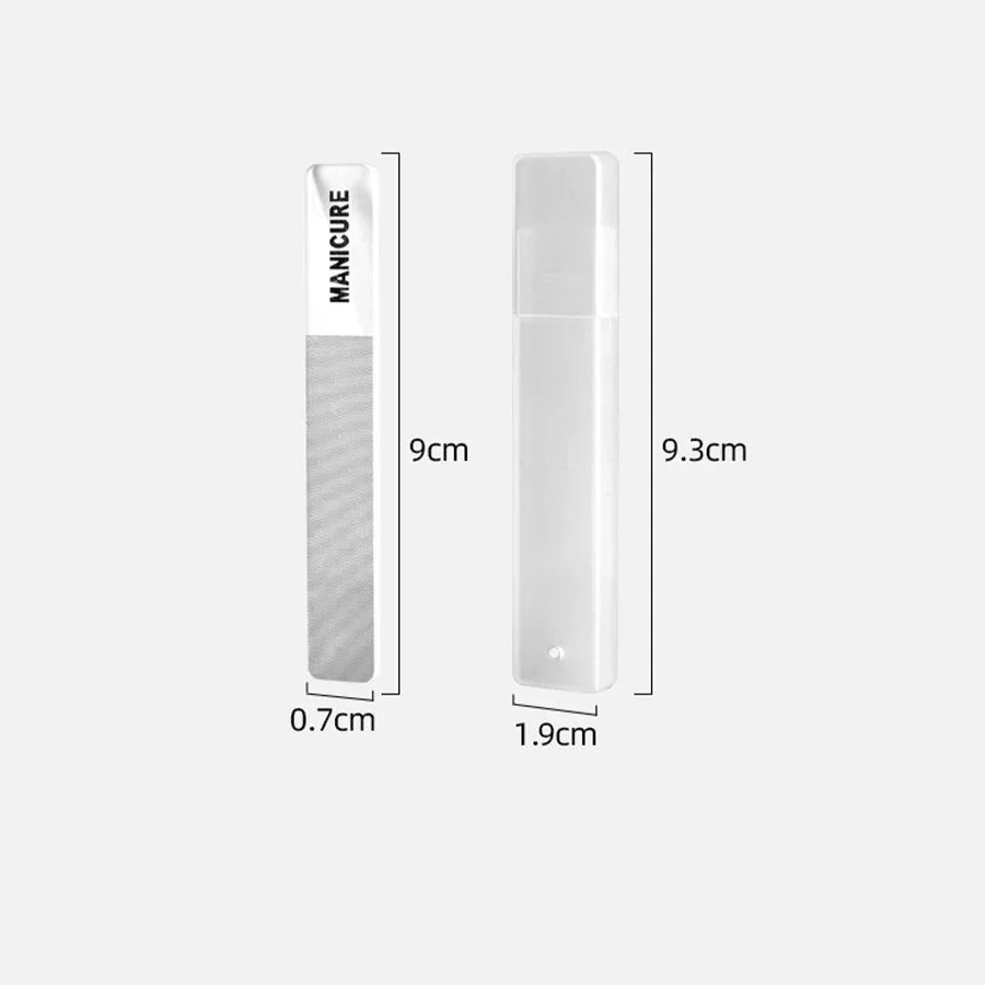 Lima de uñas de nano vidrio: pulido brillante y profesional, lavable