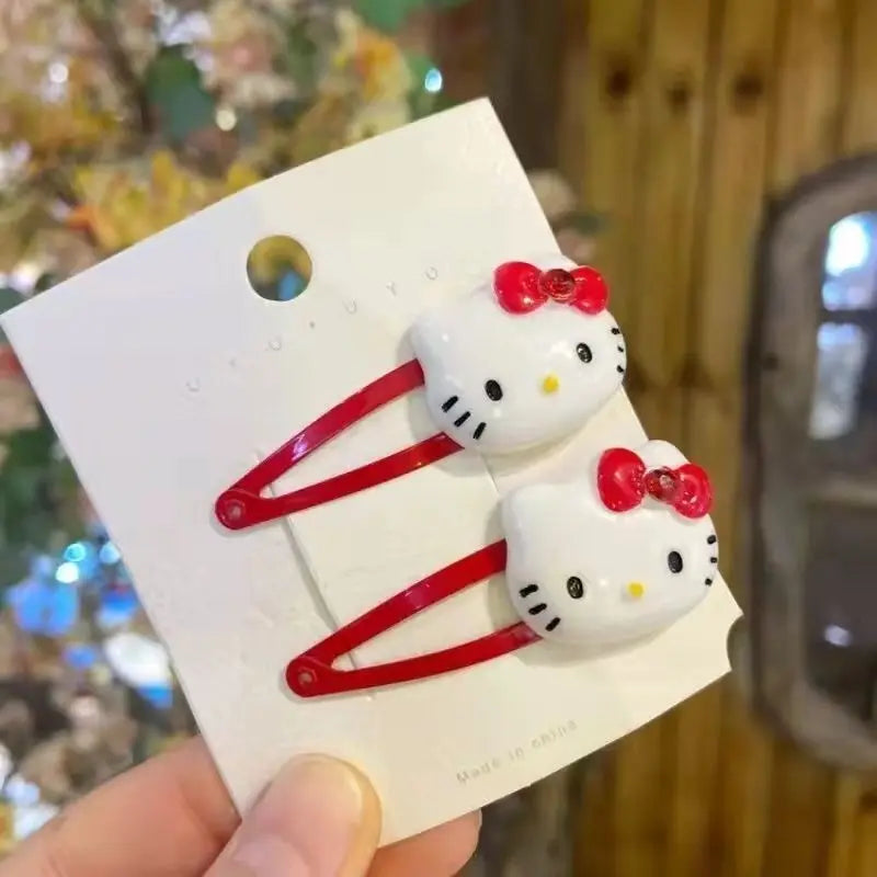 Dúo de pasadores Kawaii de Hello Kitty: accesorios adorables para niñas