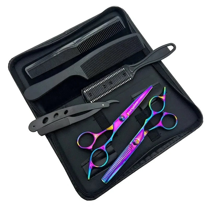 Kit de tijeras de peluquería de 6 pulgadas: tijeras profesionales de entresacar