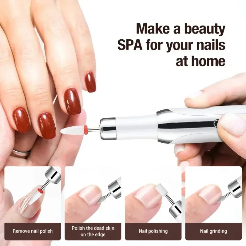 ⚙️ Kit de taladro eléctrico para uñas: manicura y pedicura profesional