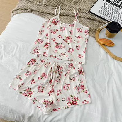 Pyjama - Haut Camisole à Bretelles et Short 💐