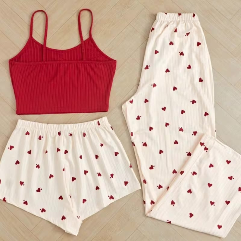Ensemble de pyjama - Haut camisole, short et pantalon 🩷