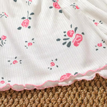Pyjama - Haut camisole à bretelles et short assorti 🌷