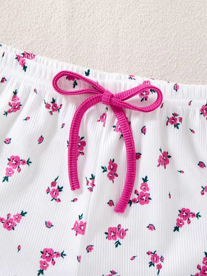 Pyjama - Haut camisole avec dentelle et short 🌸