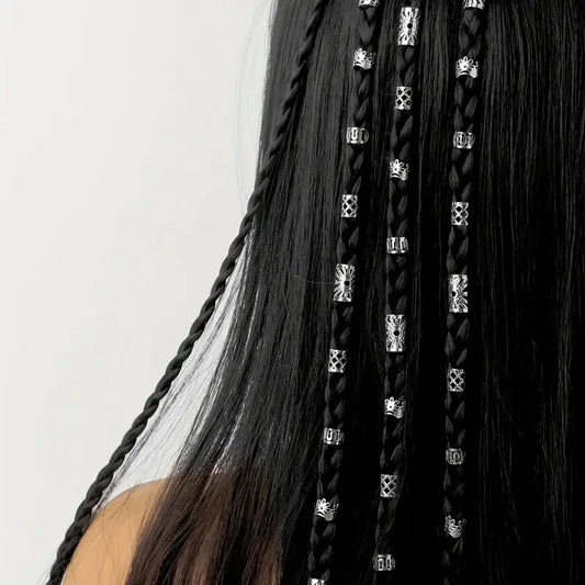 Juego de 40 accesorios para el cabello: adornos para trenzas y uso diario