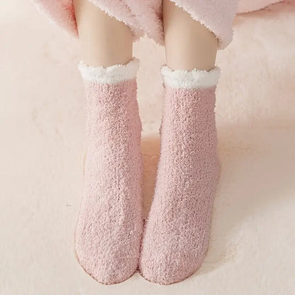 Lot de Chaussettes - En Polaire Corails Uni