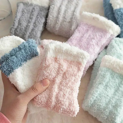 Lot de Chaussettes - En Polaire Corails Uni