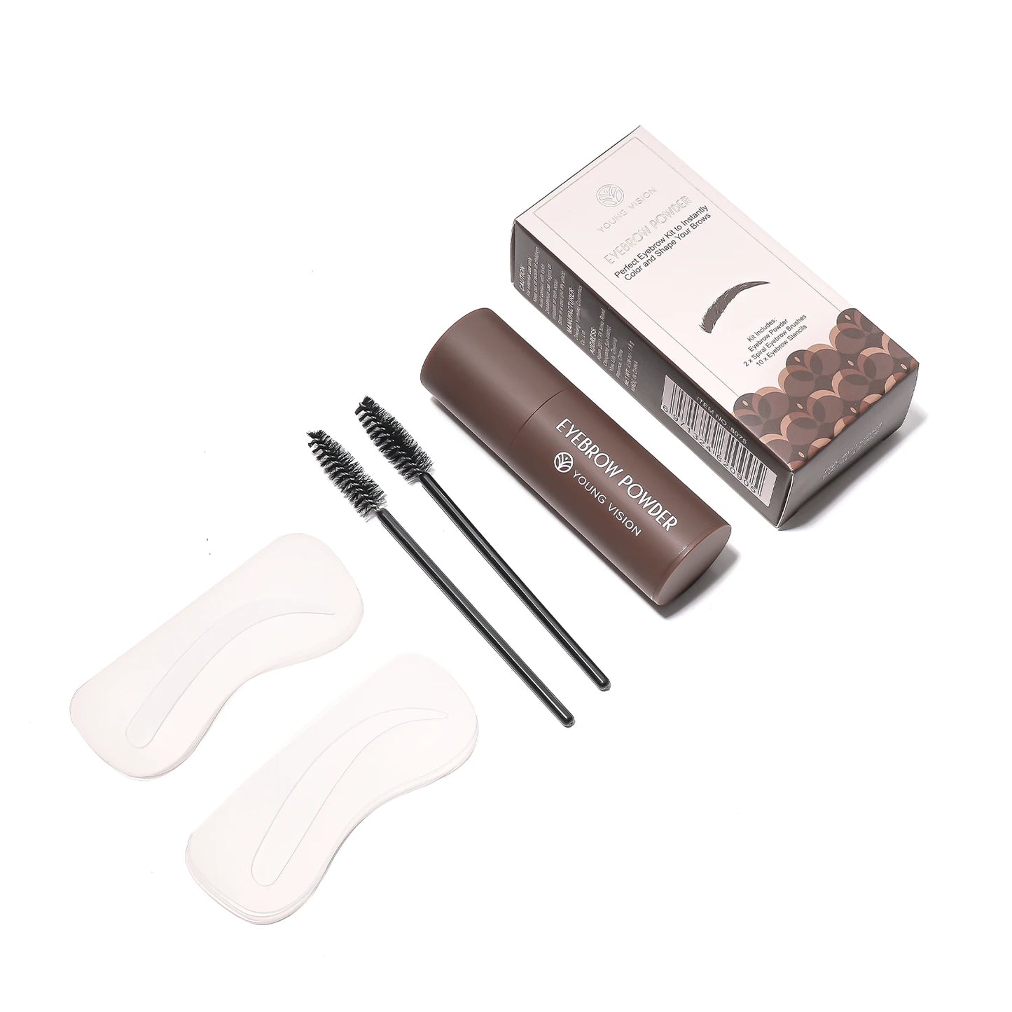 👁️🖌️ Eyebrow Stamp Kit with Stencils – Waterproof &amp; Long Lasting (1 Stamp + 10 Stencils)