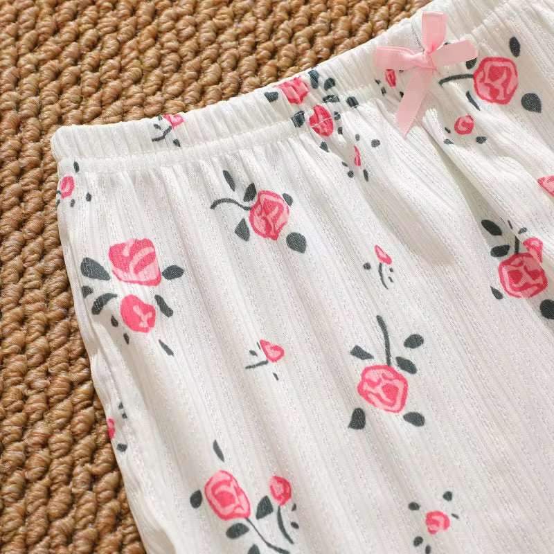 Pyjama - Haut camisole à bretelles et short assorti 🌷