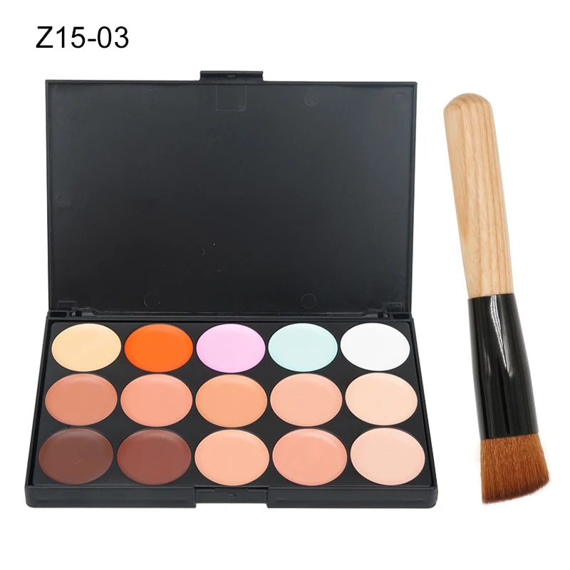 Palette correctrice 15 couleurs – Anticernes, contour, fond de teint & correcteur