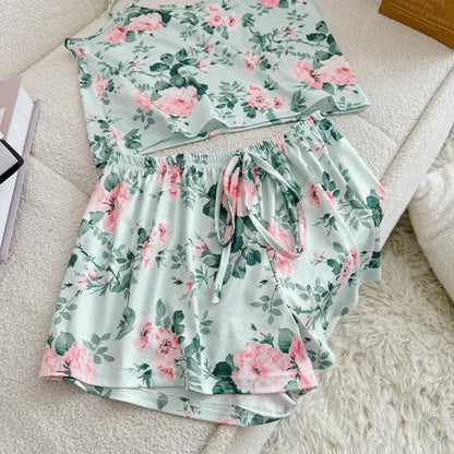 Pyjama Femme – Haut Camisole et Short imprimé variés