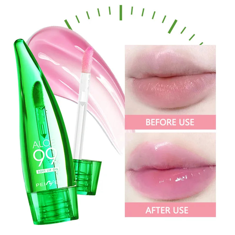 Bálsamo labial con 99 % de aloe vera: hidratación duradera y cambio de color.
