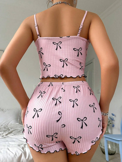 Pyjama Femme - Haut camisole et Short imprimé 🎀