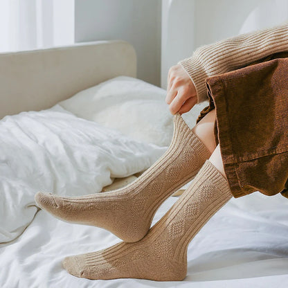 Chaussettes Femme Chaudes – Cachemire & Laine Uni