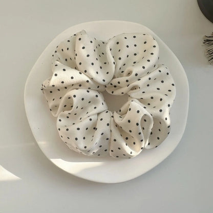 Chouchous Femme Effet Soie – Élastiques à Cheveux Pois