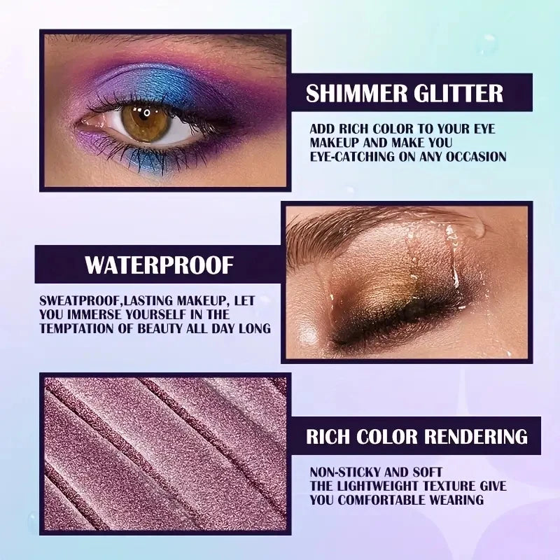 ✨ 13 Liquid Eyeshadow Palette – Matte &amp; Ultra-Shine Finish, Waterproof &amp; Long-Lasting